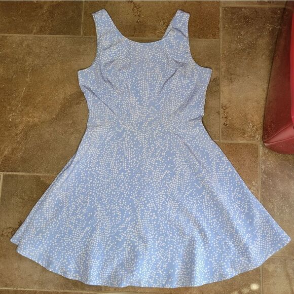Forever 21 Light Blue & White Print Fit & Flare Dress - Picture 4 of 12